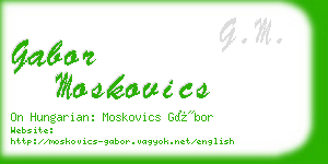 gabor moskovics business card